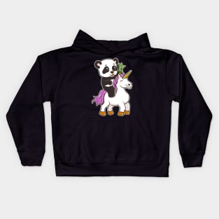 Panda Riding Unicorn Cute Magical Kids Hoodie